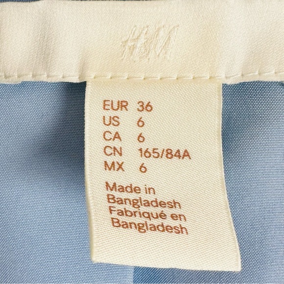 H&M straight cut blazer jacket baby blue color - Picture 11 of 11